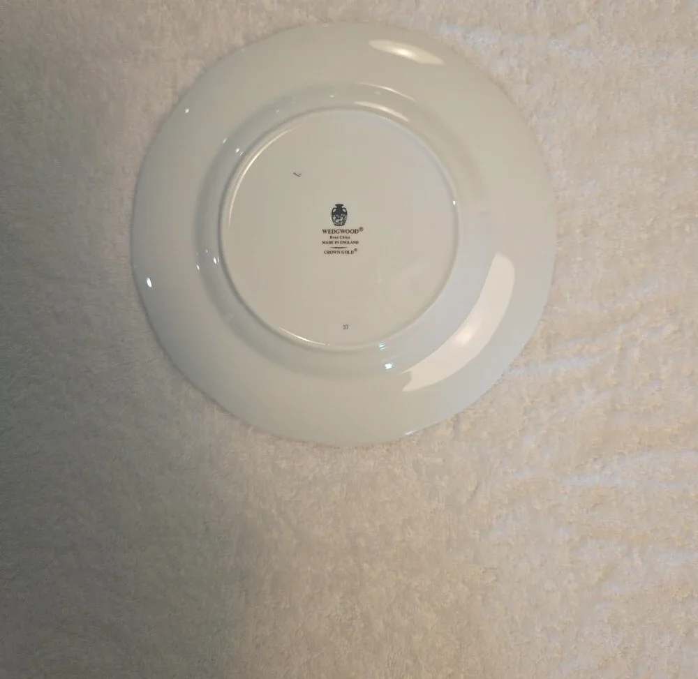 Wedgwood Bone China Gold-Trim White Porcelain Salad Plate 2 Available